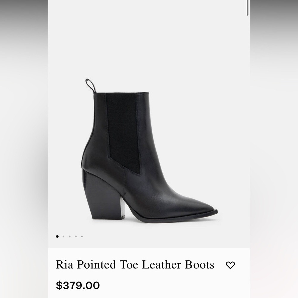 All Saints Ria Boot Black Size 8